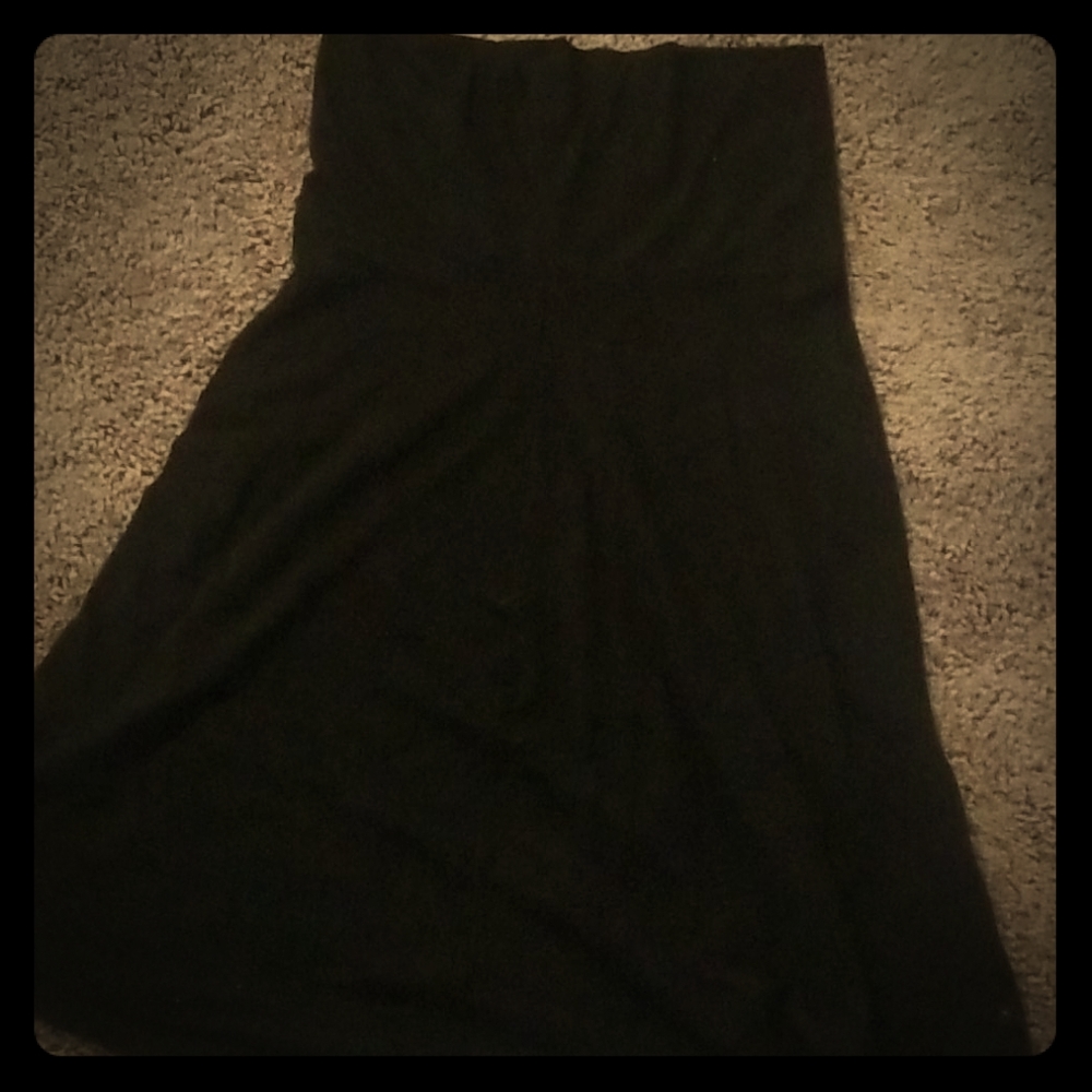 Black fold over skirt